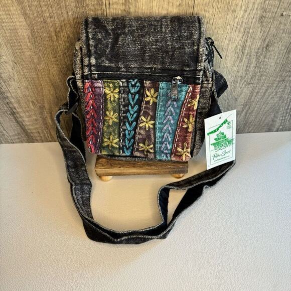 Canvas Fabric Purse Boho Crossbody Bag New FAST SHIP - Picture 1 of 12